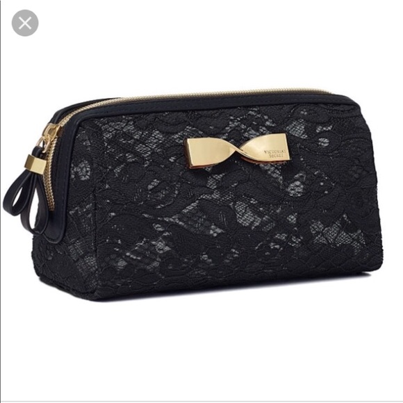 victoria secret black makeup bolsa